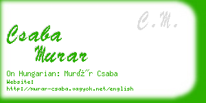 csaba murar business card